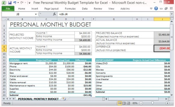 Personal finance excel template | Personal Financial ...